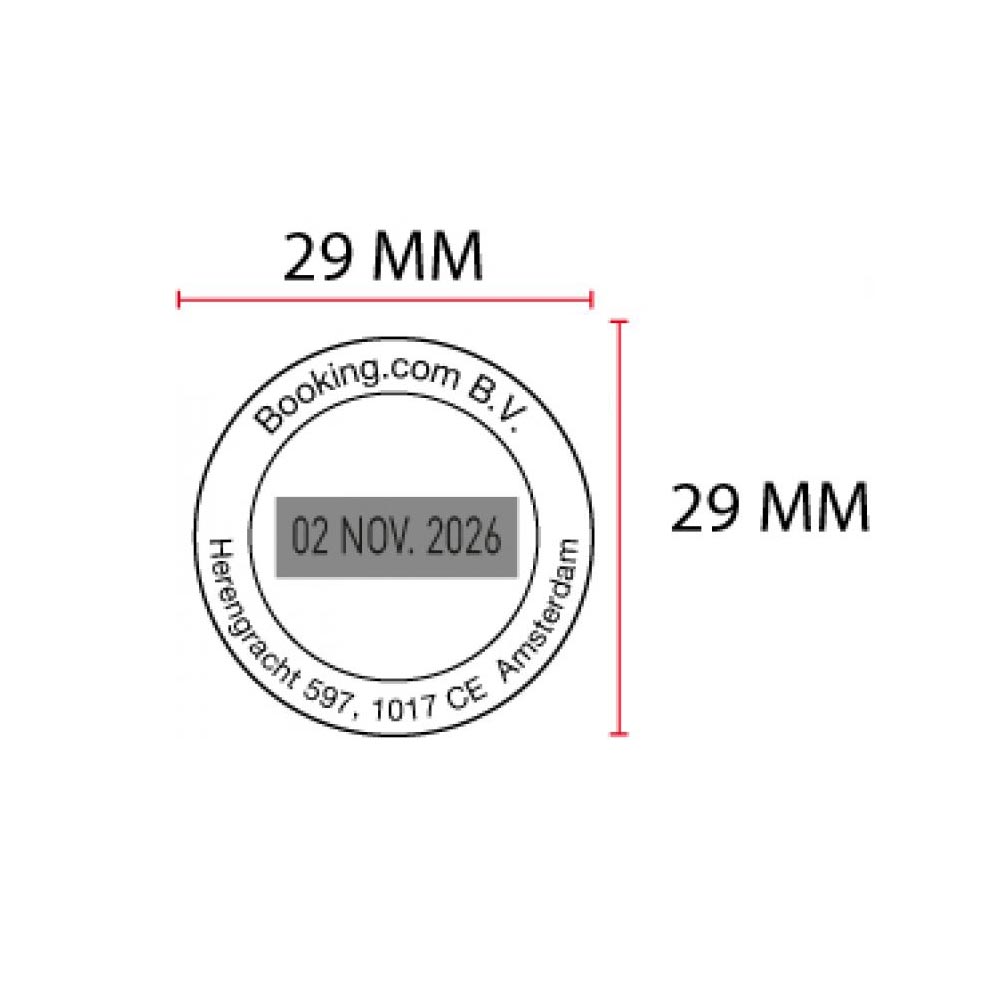 Timbro della data autoinchiostrante 3,8 mm PET-300 – Area stampa: 19 x 3,8  mm