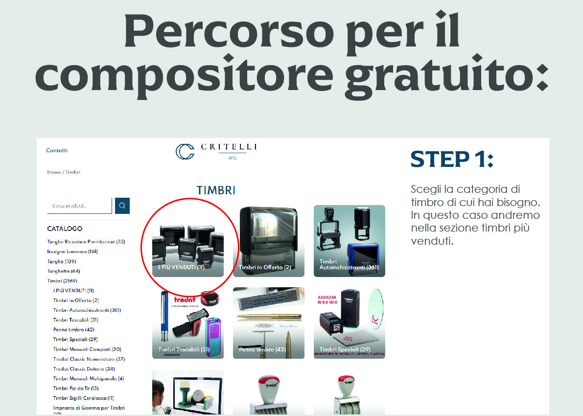 Percorso compositore gratuito per timbri, Step uno timbri